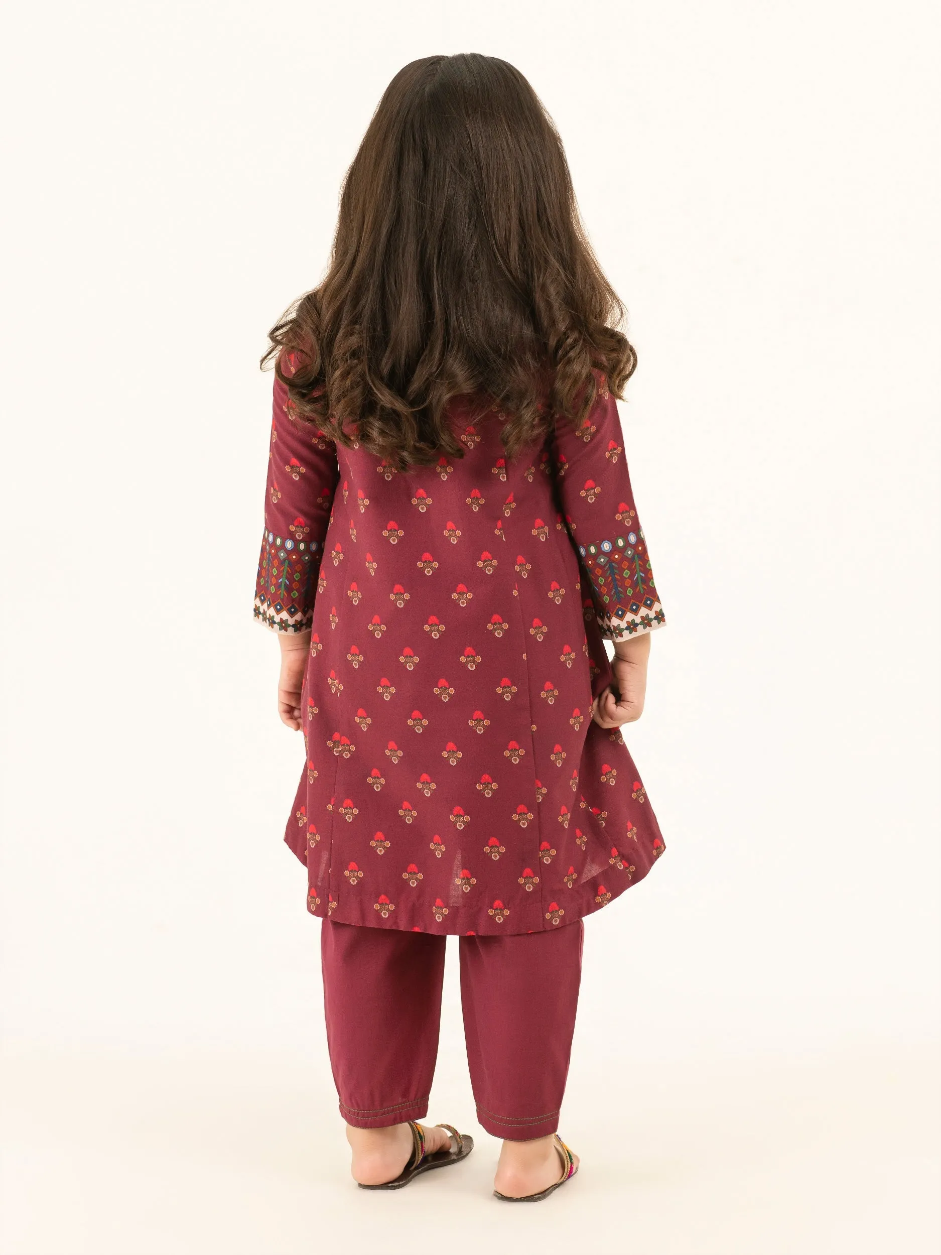 2 Piece Winter Cotton Suit-Embellished (Pret)