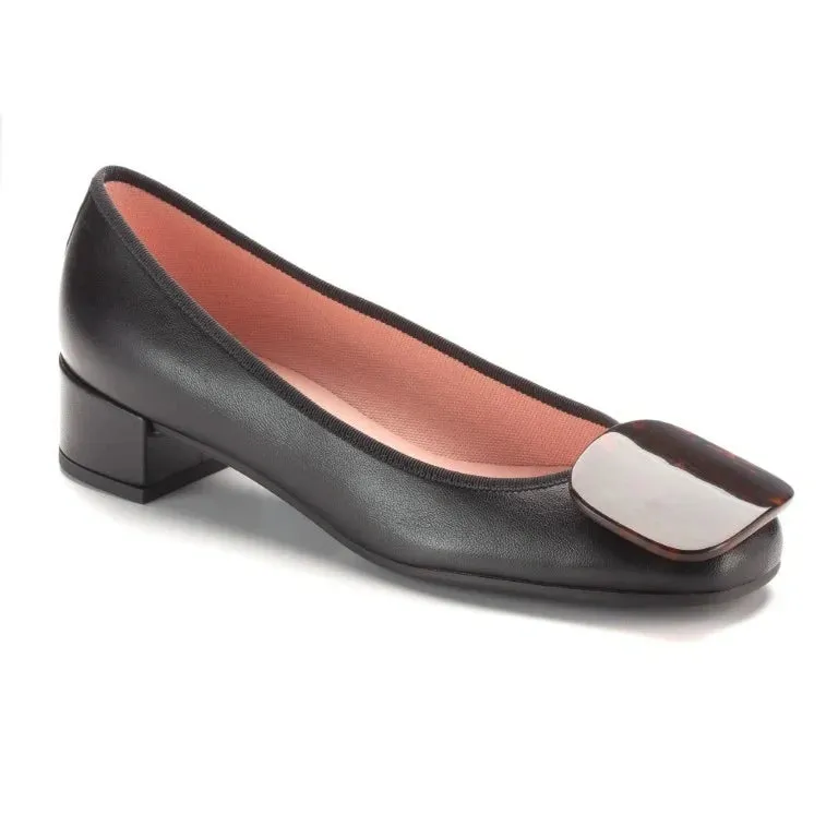 47538 - Black Soft Leather Heel for Teen/Women by Pretty Ballerinas