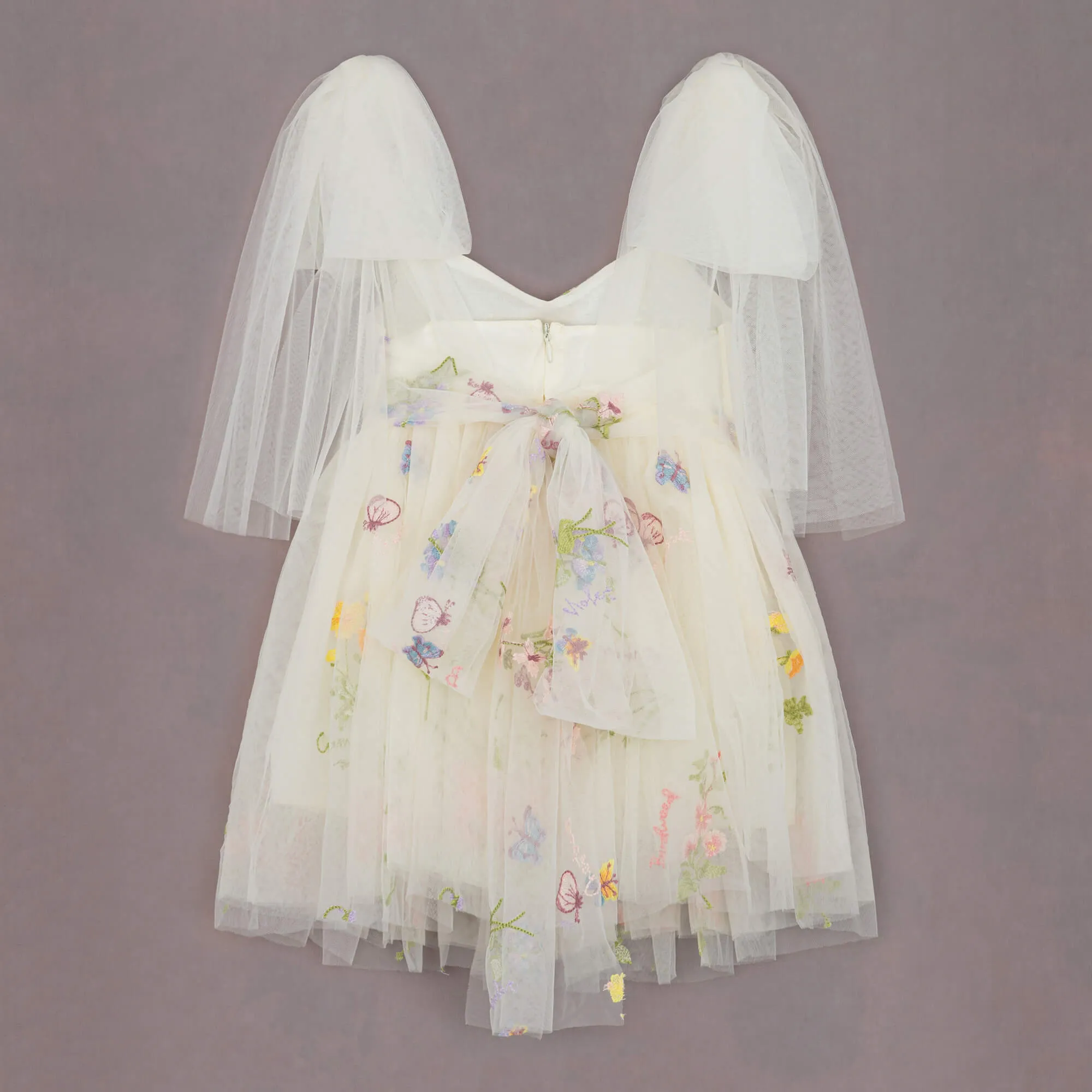 Baby Enchanted Angel Dress - Embroidered Ivory Tulle