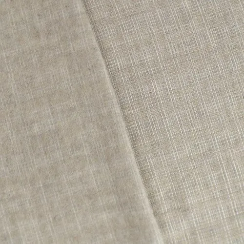 Beige/Dust Gray Brushed Back Wool Blend Slub Woven Jacketing Fabric