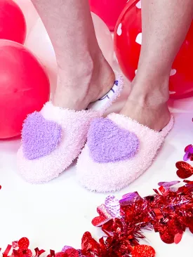 Belle - Two-Toned Pink & Purple Heart Slippers