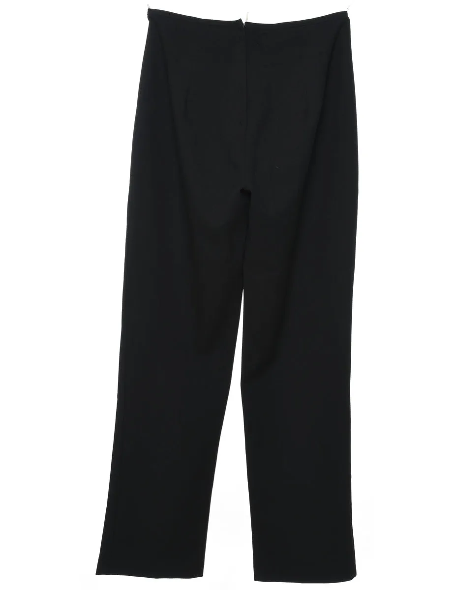 Black Flared Leg Trousers - W27 L32