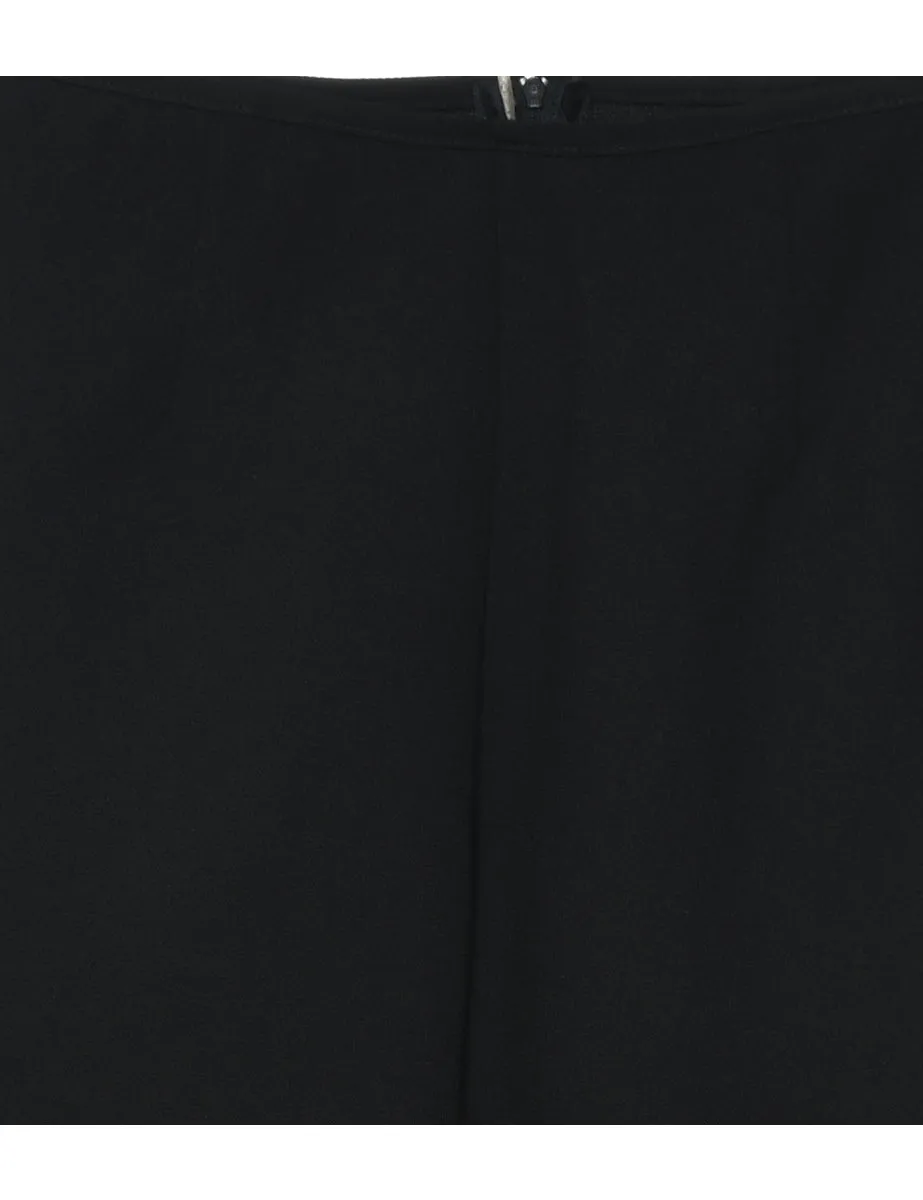 Black Flared Leg Trousers - W27 L32