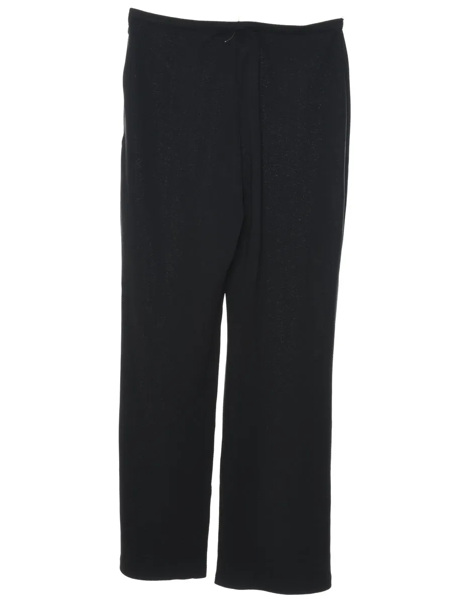 Black Flared Leg Trousers - W28 L30