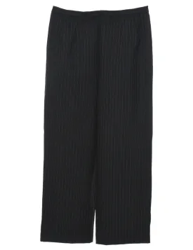 Black Pinstriped Trousers - W30 L27