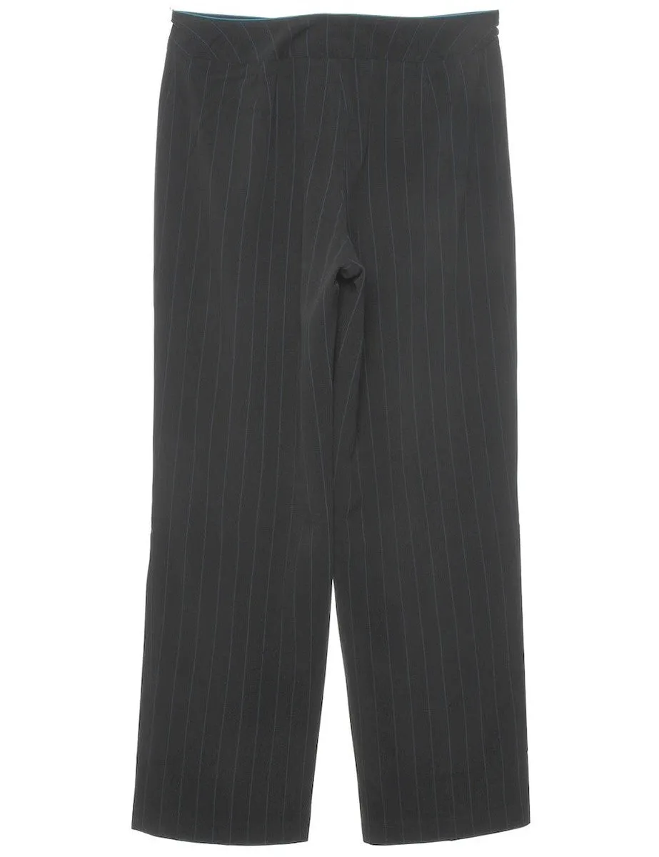 Black Striped Trousers - W32 L31