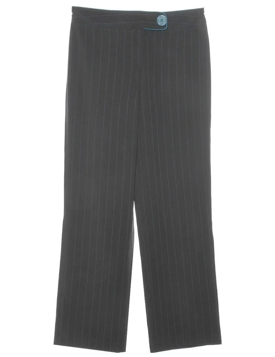 Black Striped Trousers - W32 L31