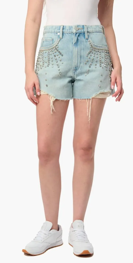 Blank NYC The Reeve Studded Cutoff Denim Shorts