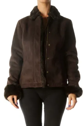 Brown Faux Shearling Coat