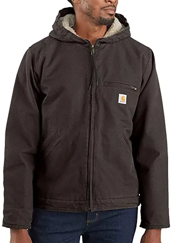 Carhartt 104392 Men's Relaxed Fit Washed Duck Sherpa-Lined Jacket