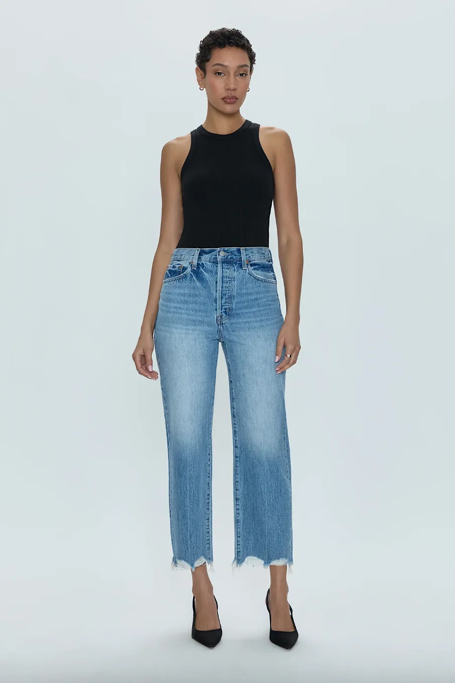 cassie crop super high rise straight - era vintage