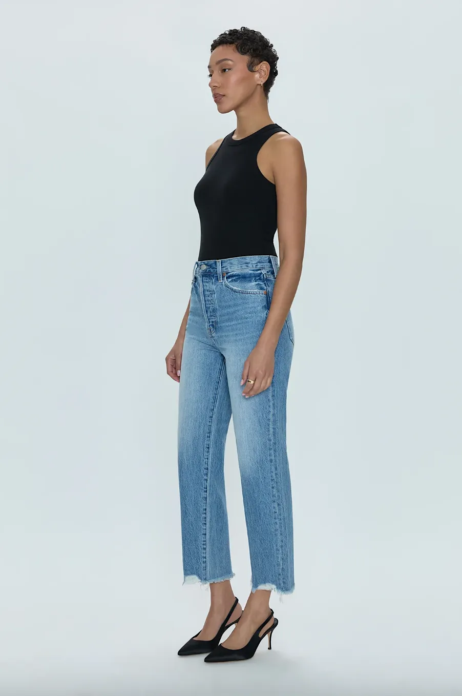 cassie crop super high rise straight - era vintage