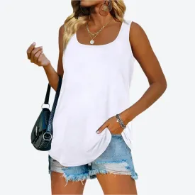 Casual Sleeveless Round Neck Tops