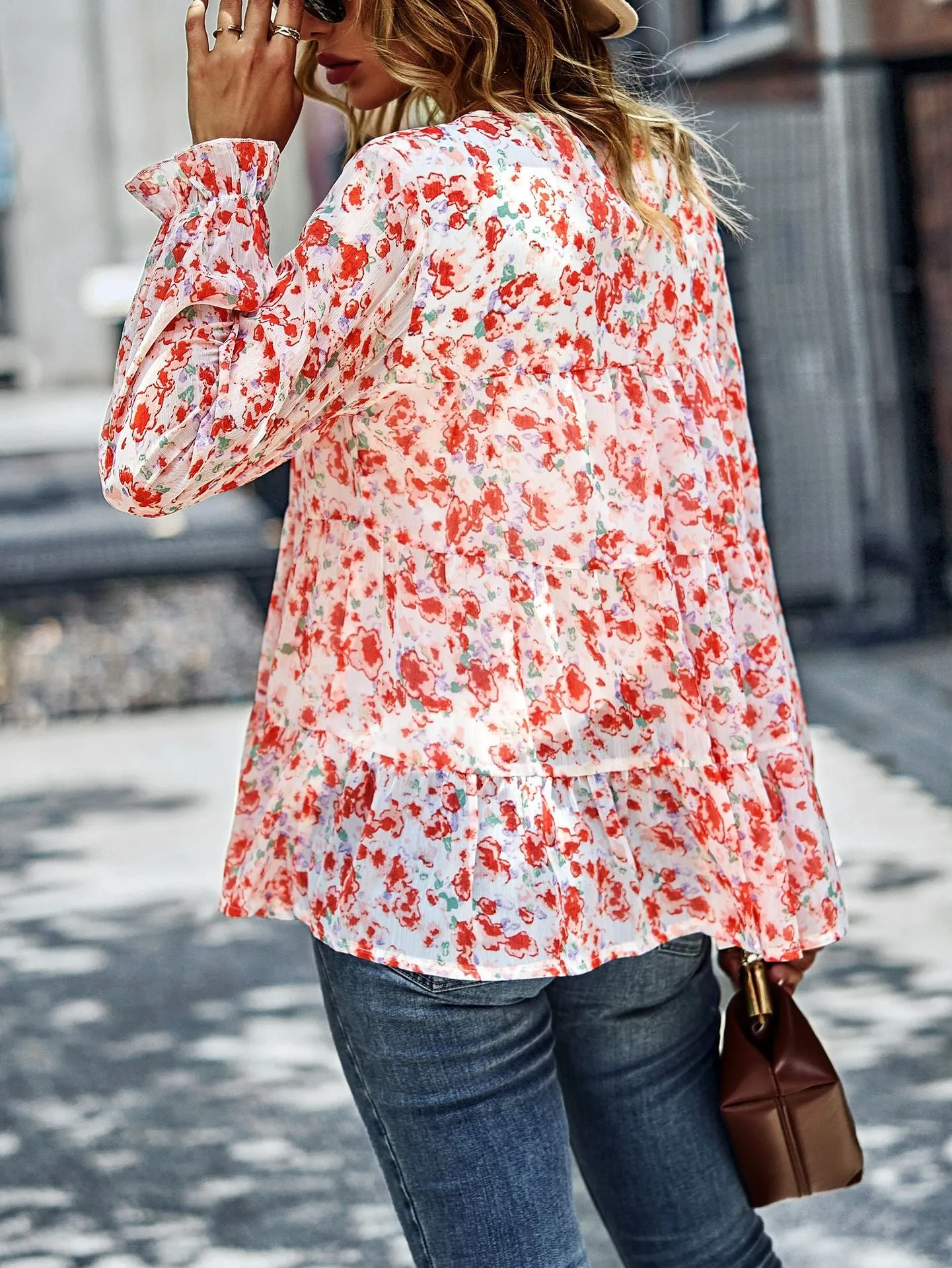 Chiffon Top Printed T-shirt