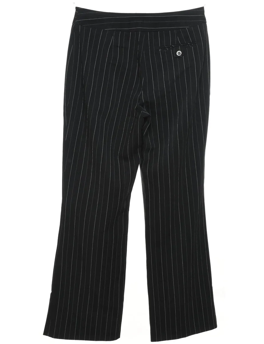 Classic Black Striped Trousers - W30 L30