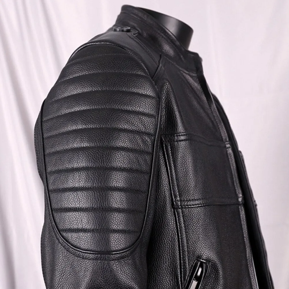 Cow Leather Man's Jacket Fashion Biker