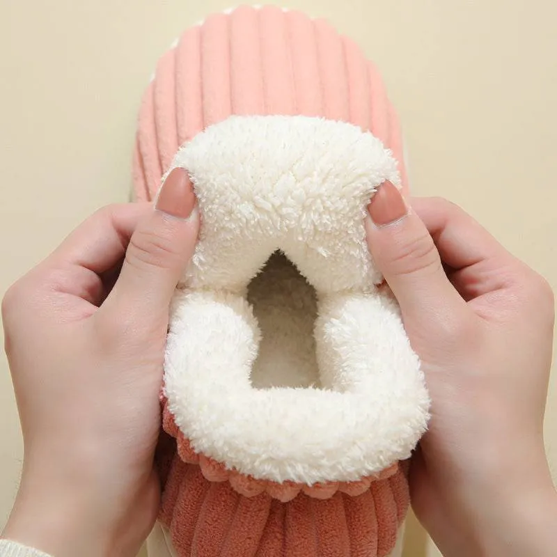 Cozy Winter Cotton Plush Slippers – Warm Indoor & Outdoor Fleece Slippers for Couples