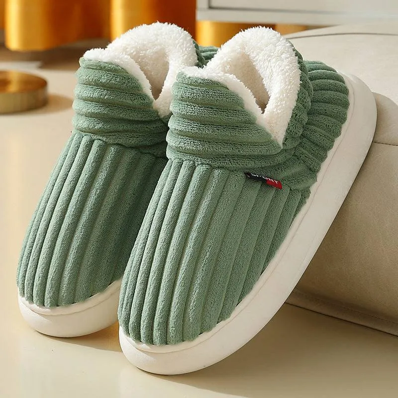 Cozy Winter Cotton Plush Slippers – Warm Indoor & Outdoor Fleece Slippers for Couples