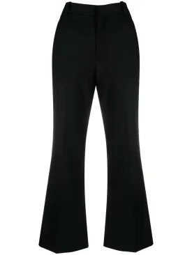 Cropped flared trousers