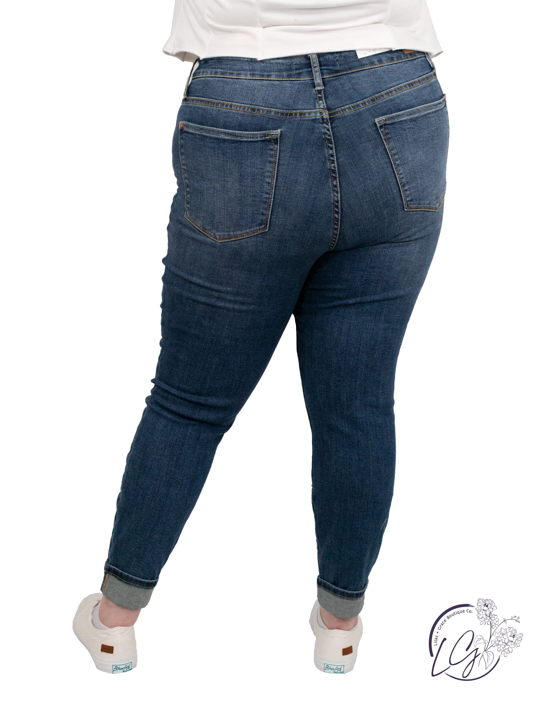 Curvy Lindsey High-Rise Cuffed Skinny by Judy Blue