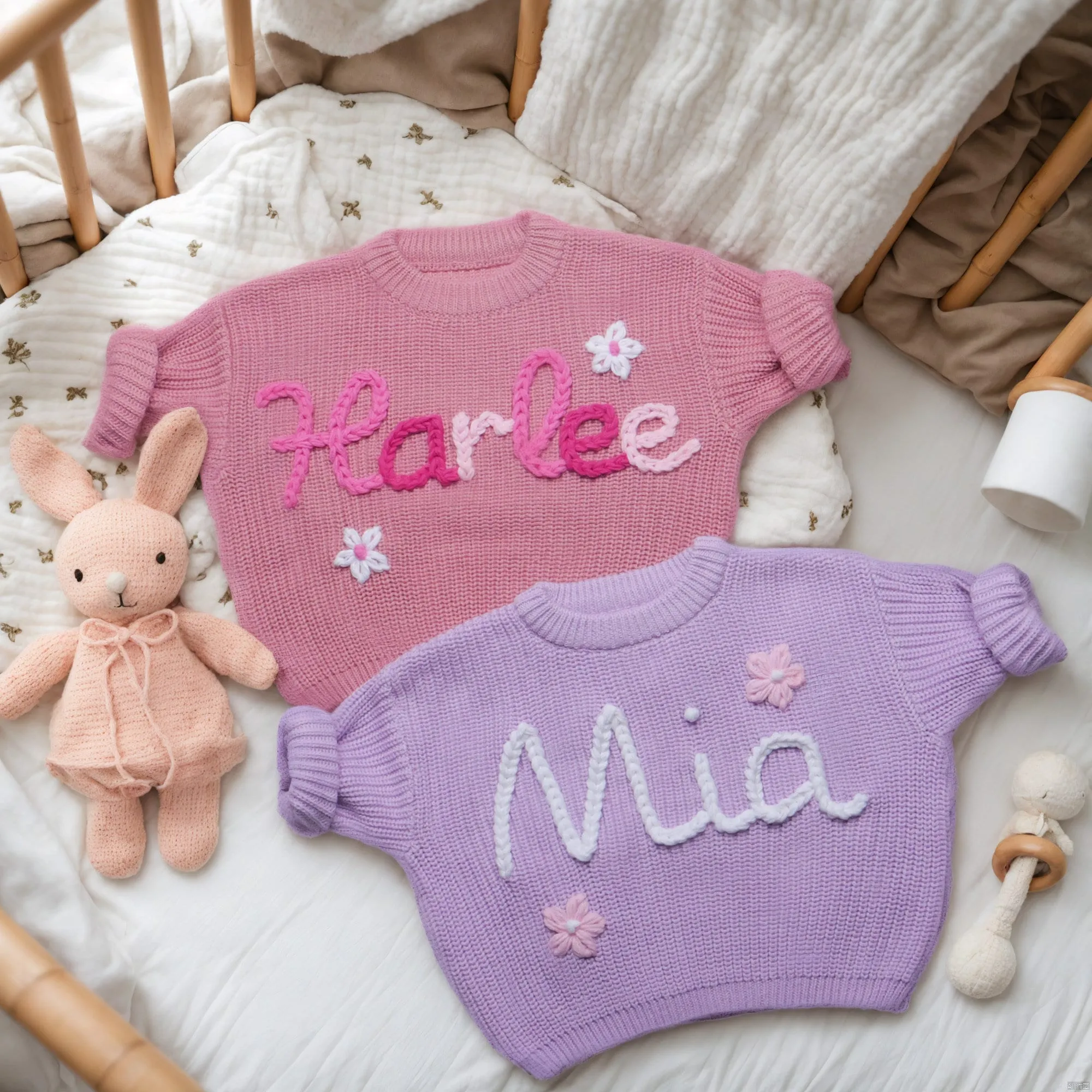 Custom Name Baby Sweater, Personalized Hand Embroidered Baby Sweater, Cute Baby Sweater , Baby Shower Gift, Birthday Gift For Baby Girls Boy