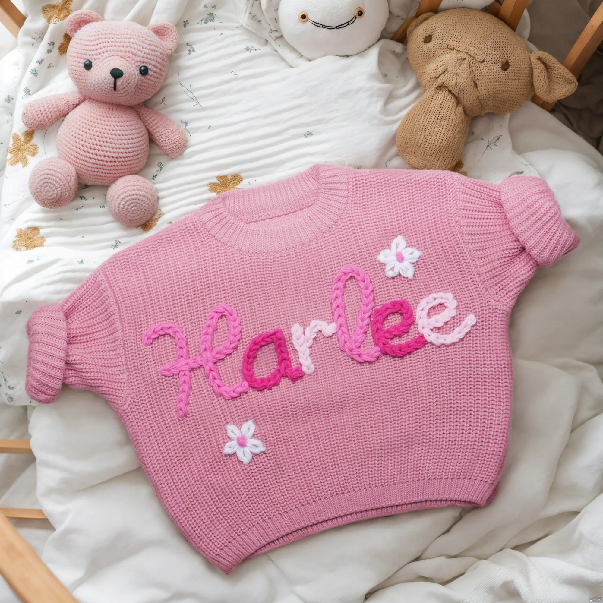 Custom Name Baby Sweater, Personalized Hand Embroidered Baby Sweater, Cute Baby Sweater , Baby Shower Gift, Birthday Gift For Baby Girls Boy