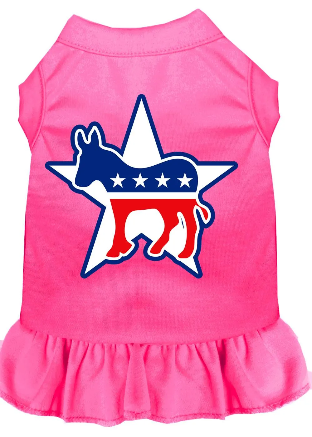 Democrat Screen Print Dress Bright Pink Lg (14)