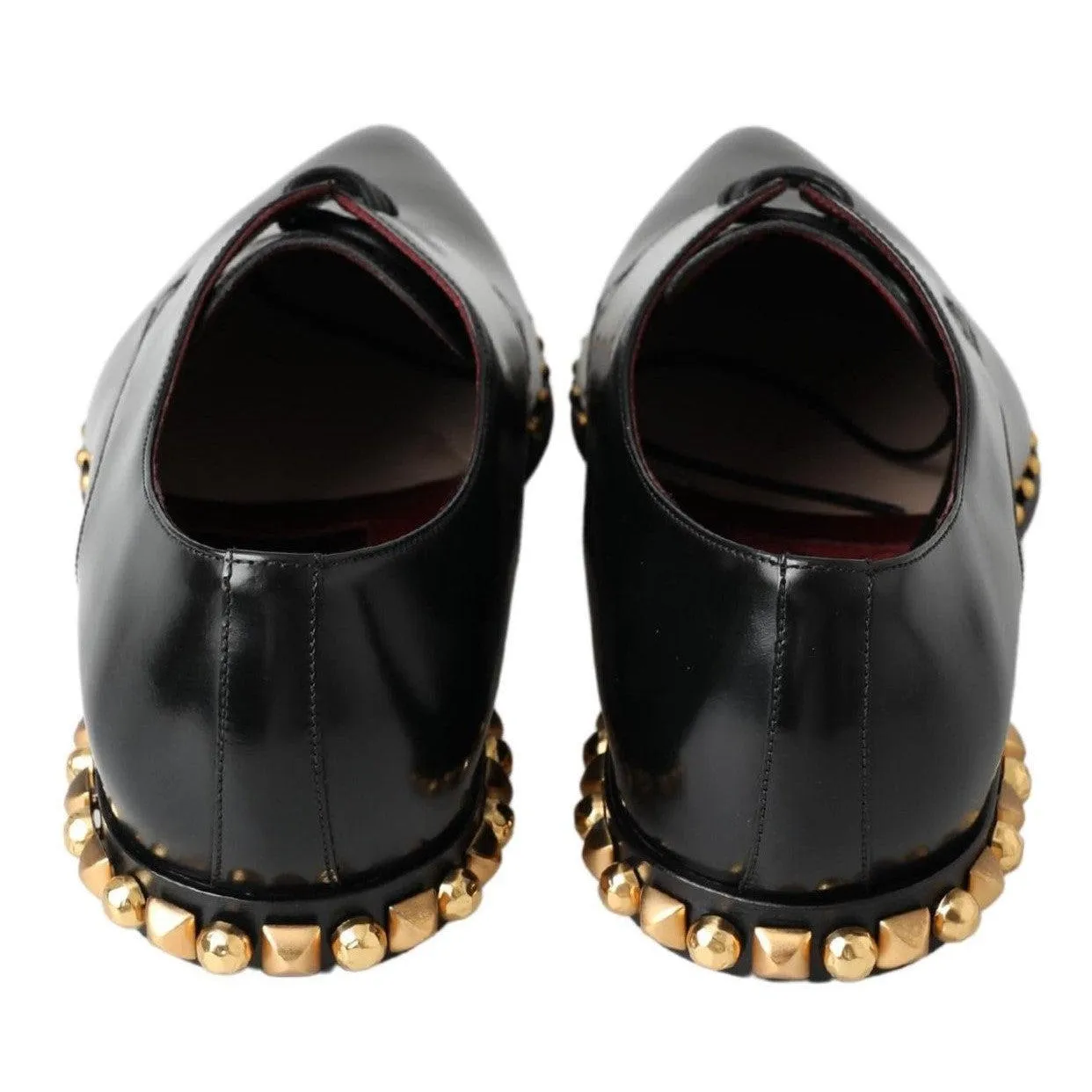 Dolce & Gabbana Elegant Studded Derby Formal Shoes