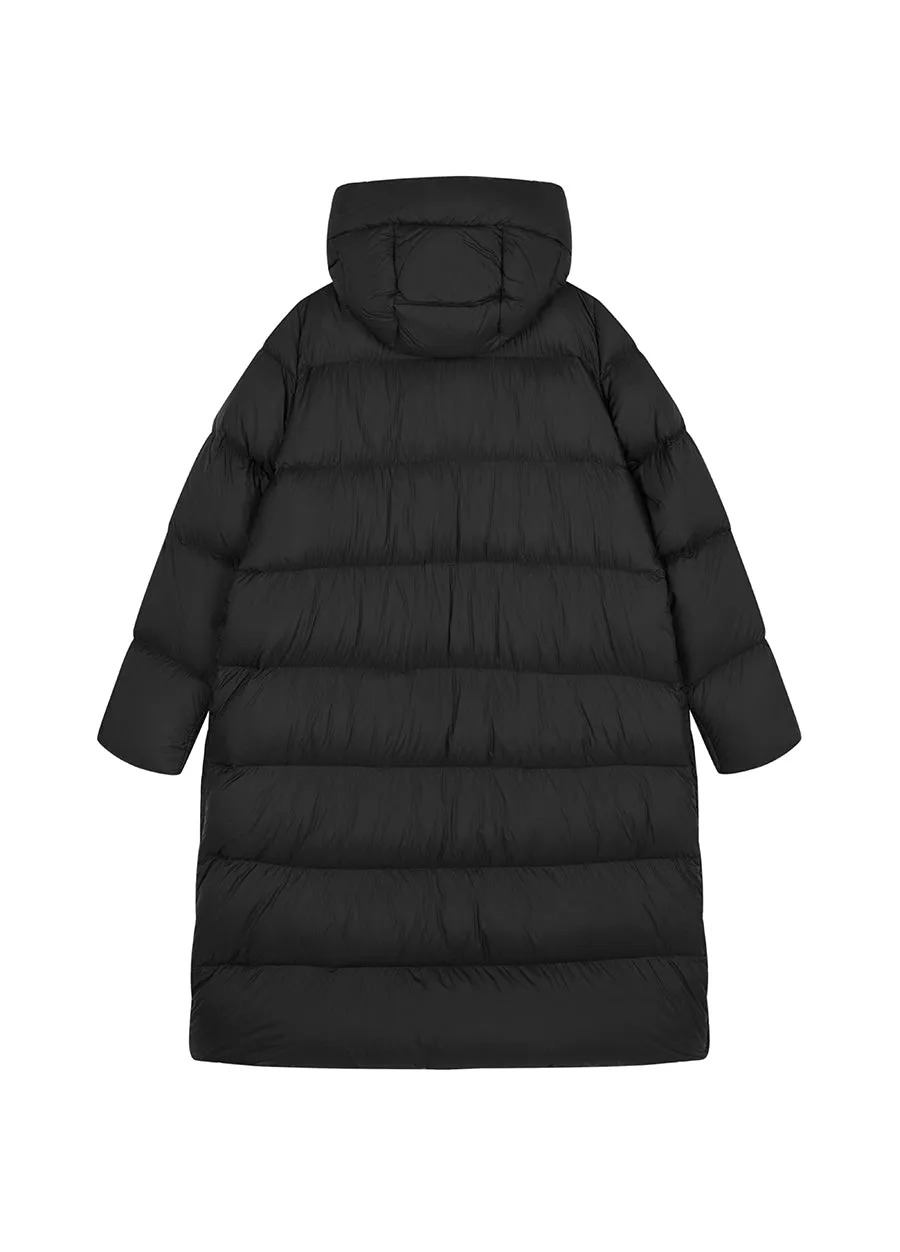 Downcoat / (Extreme Cold Weather)JNBY Relaxed Hooded Goose Down Coat