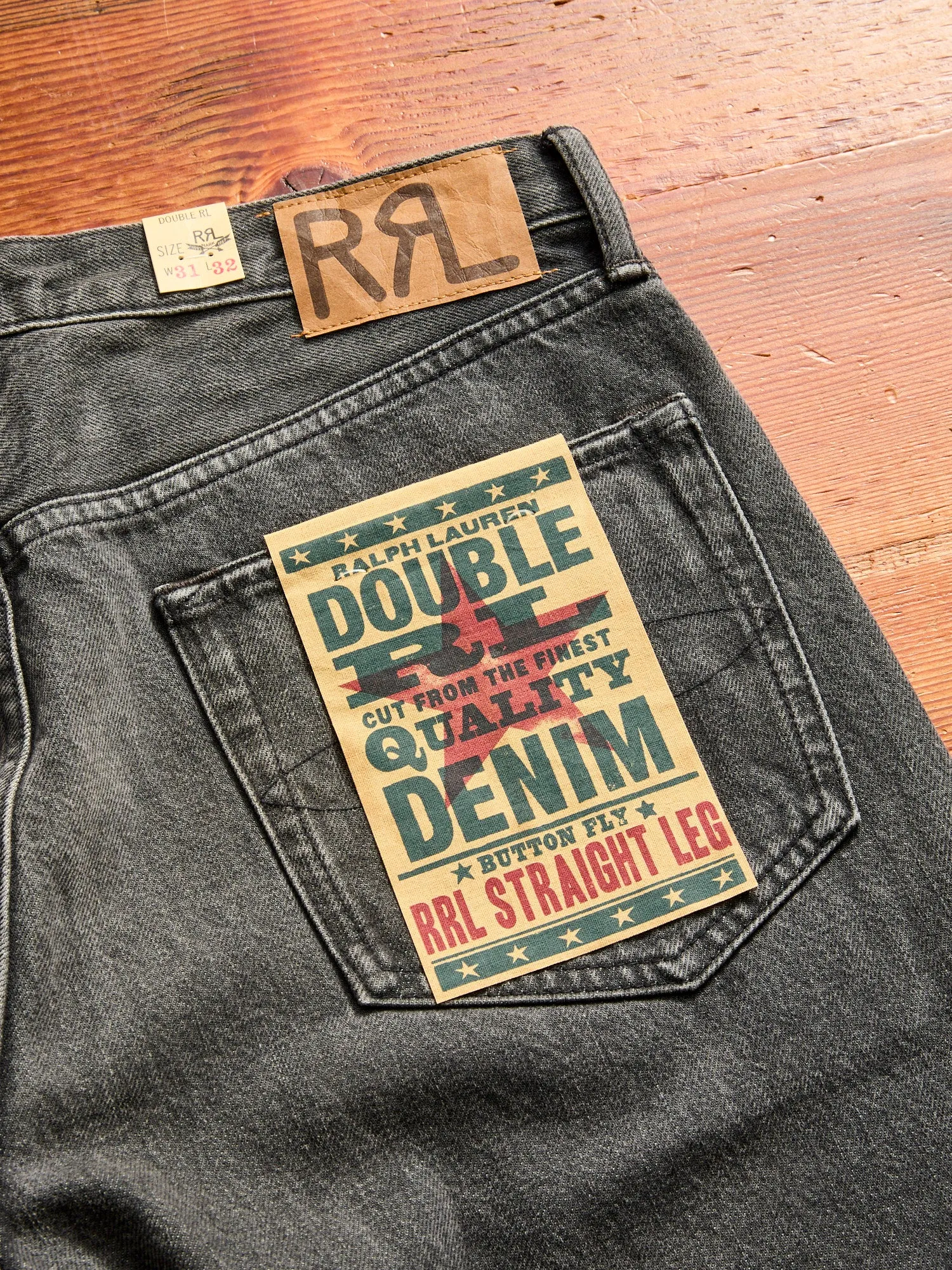 Dusty Black 13oz Washed Denim - Straight Fit