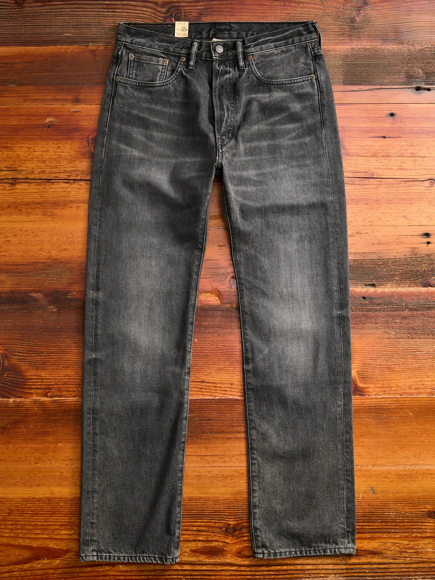 Dusty Black 13oz Washed Denim - Straight Fit