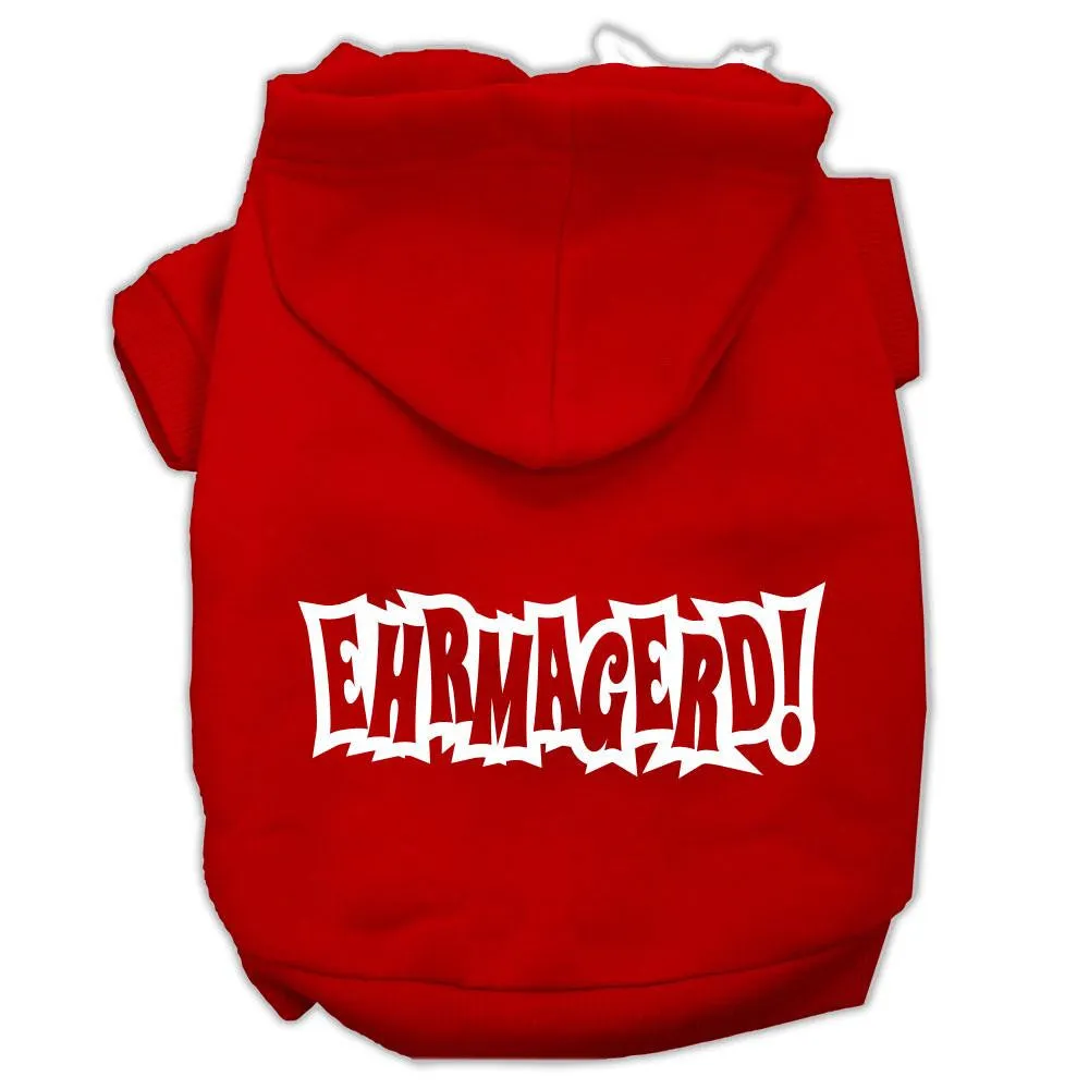 Ehrmagerd Screen Print Pet Hoodies Red Size XL (16)