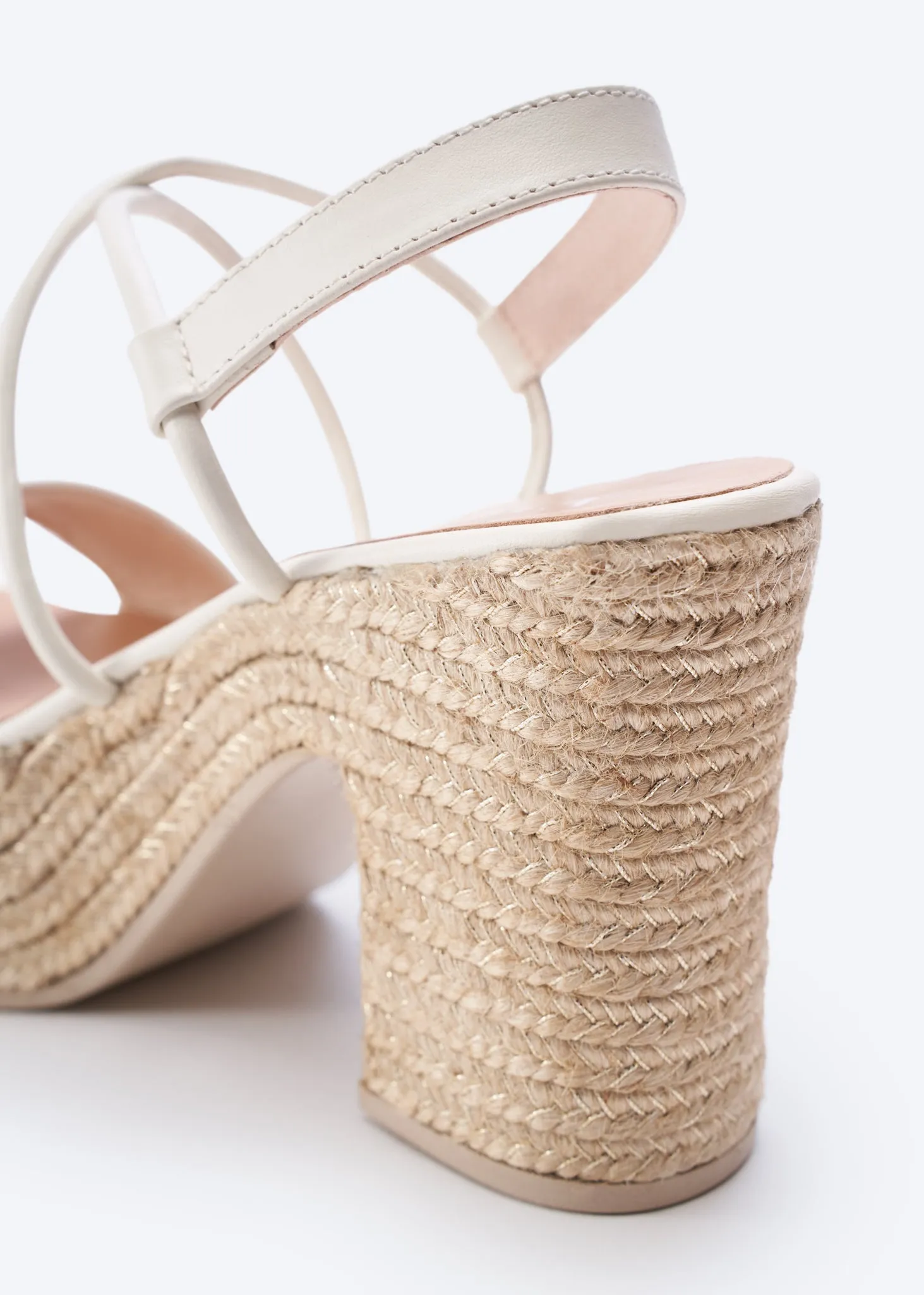 Elia Leather Espadrille Sandal Heels