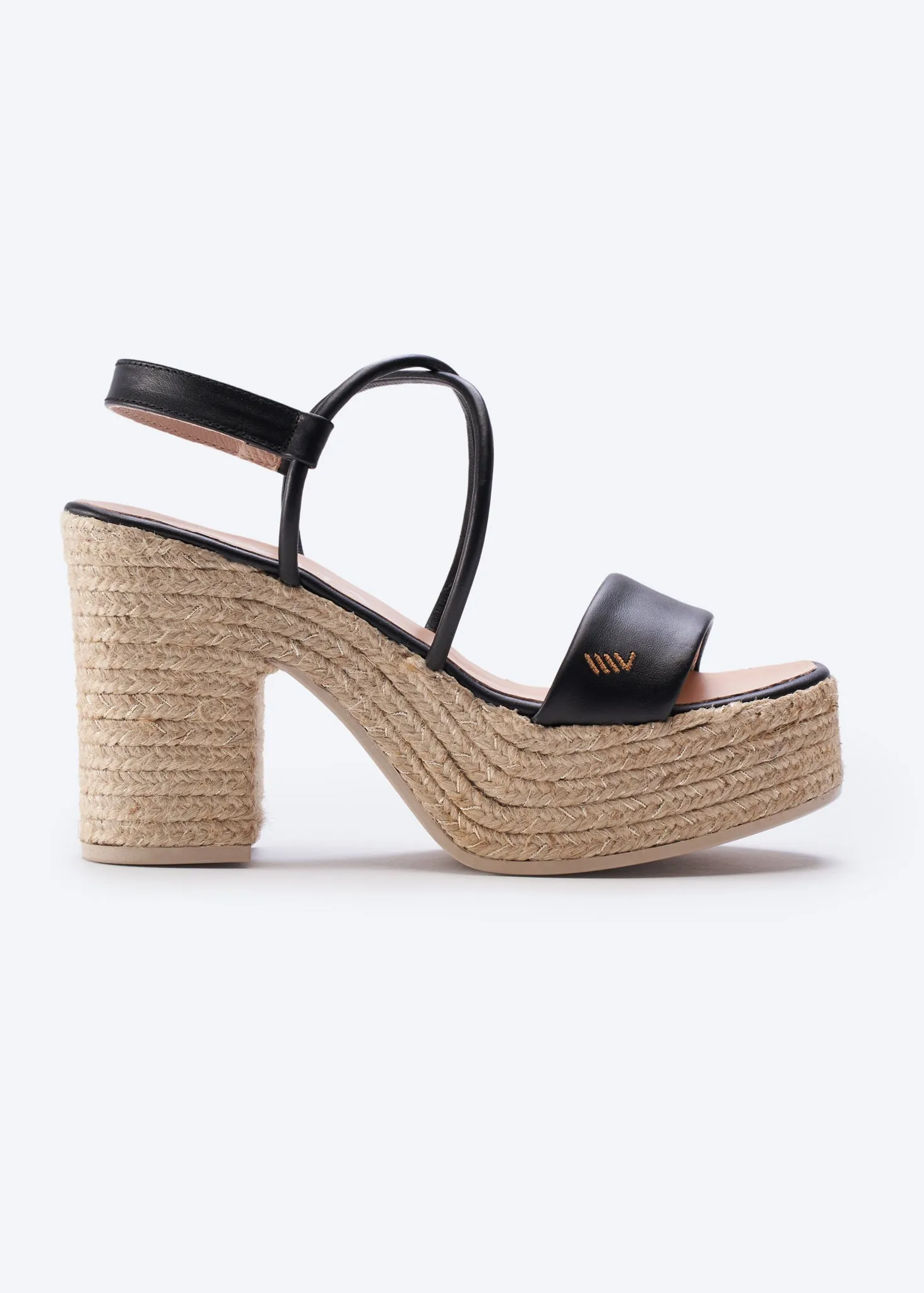 Elia Leather Espadrille Sandal Heels