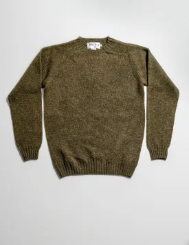 FINAL SALE: Slim-Fit Shetland Sweater - Olive