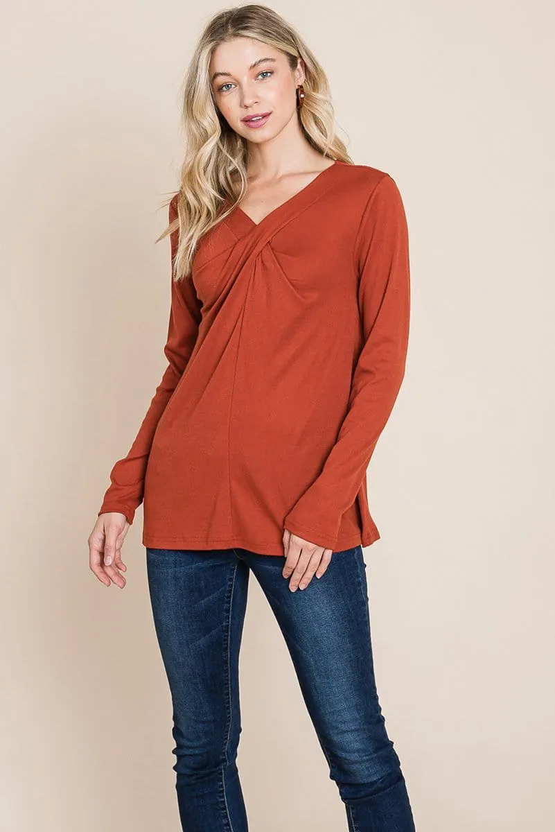 Fold knotted Twist Sweatshirts