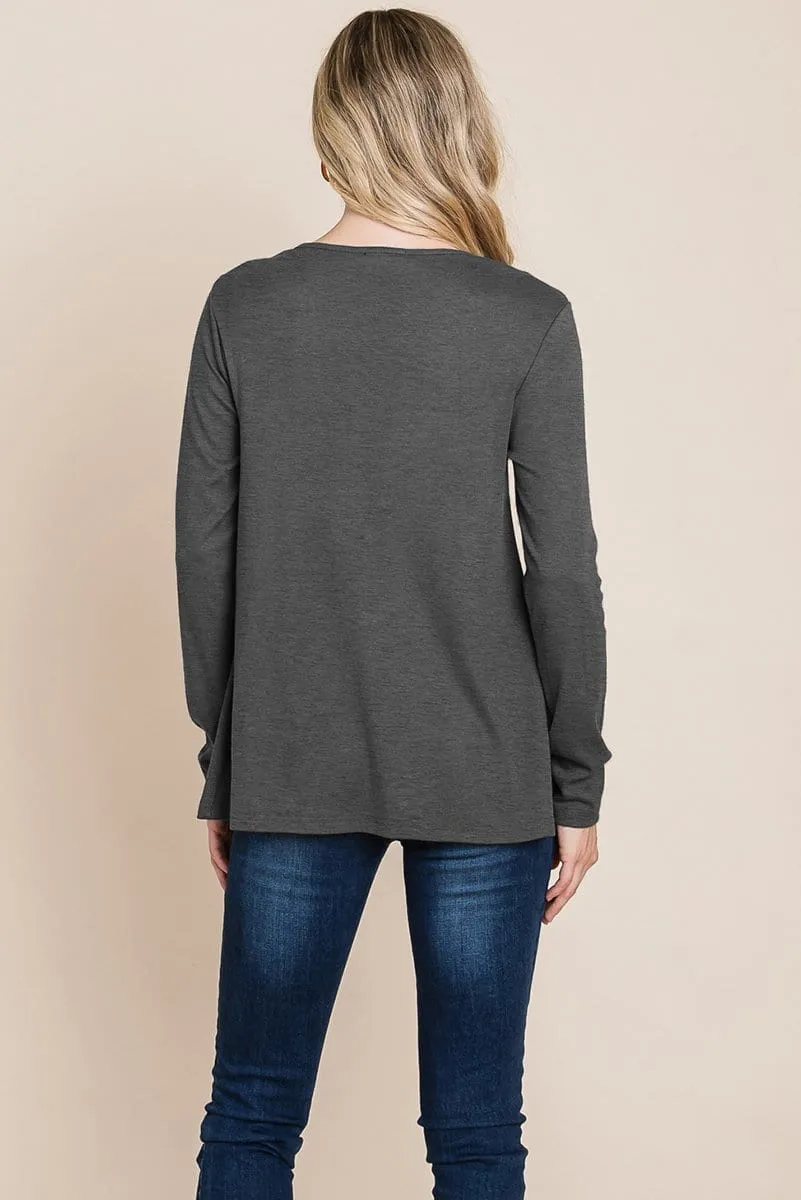 Fold knotted Twist Sweatshirts