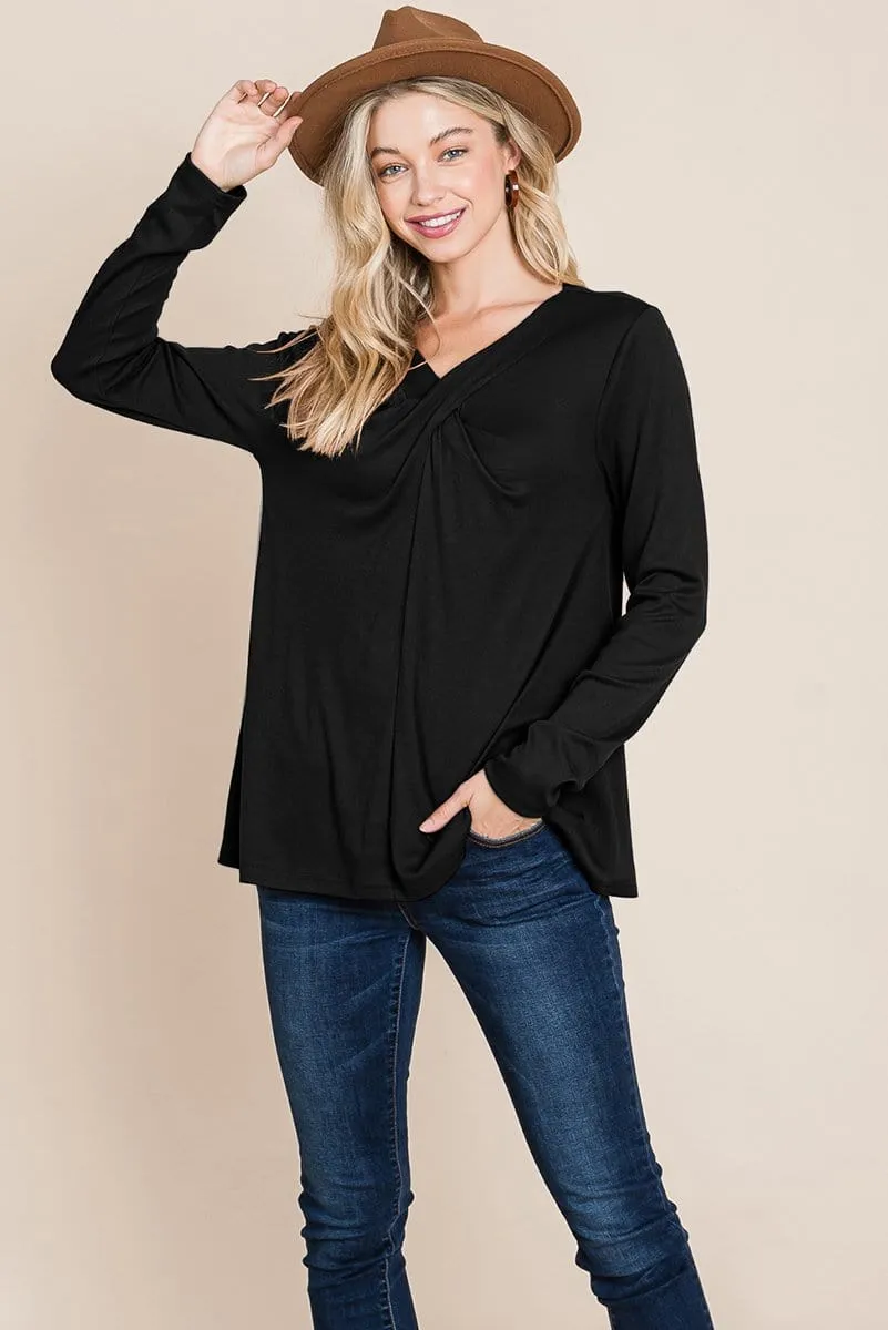 Fold knotted Twist Sweatshirts