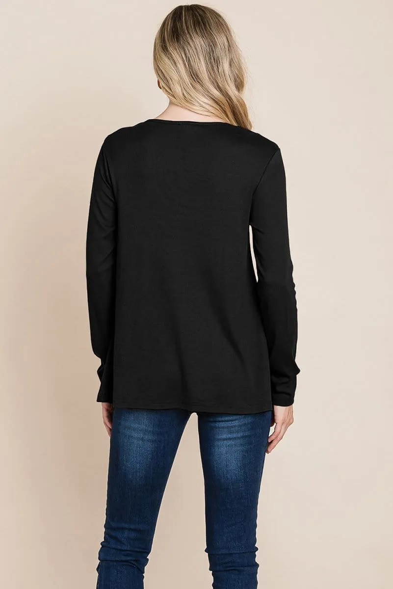 Fold knotted Twist Sweatshirts