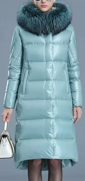 Fur-Hooded Puffer Coat