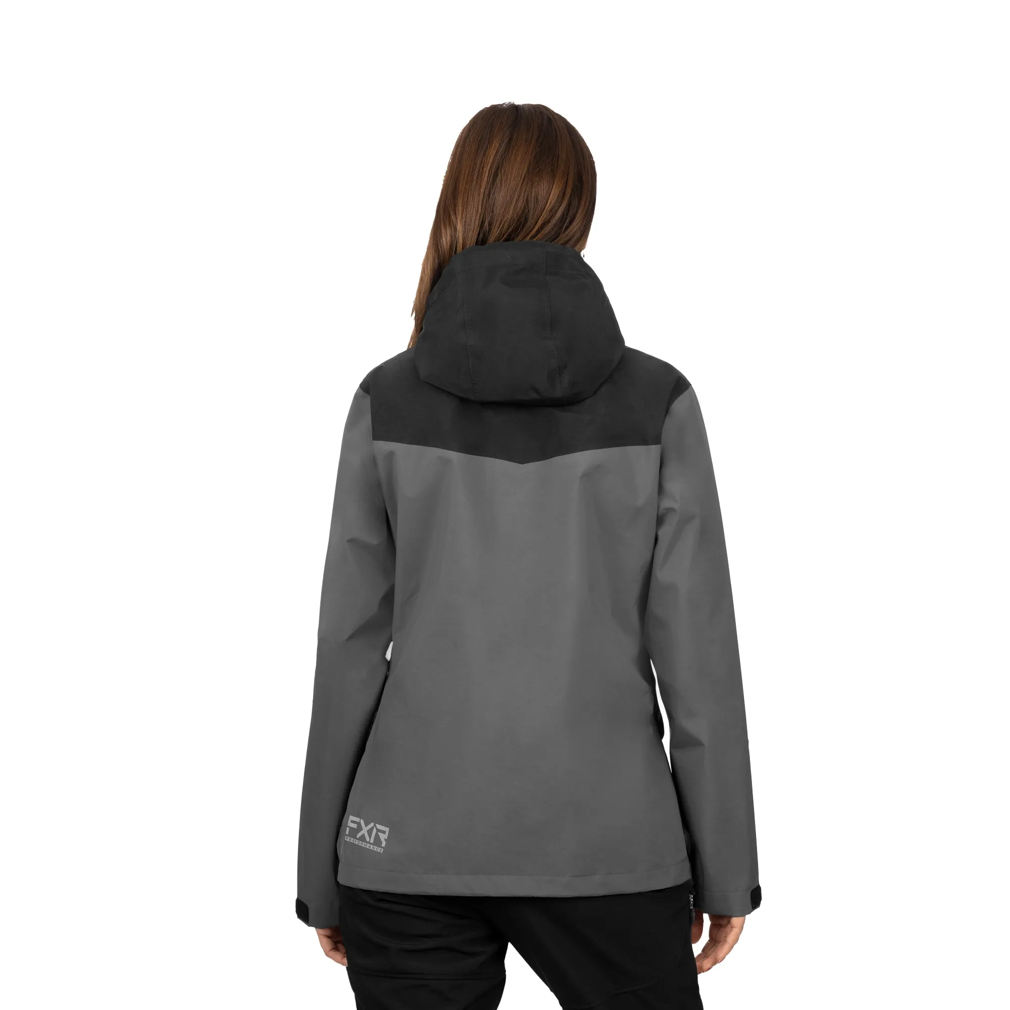 FXR  Womens Charcoal Black Adventure Tri-Laminate Jacket Waterproof Breathable