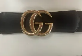 Gold Buckle Stretch Belt