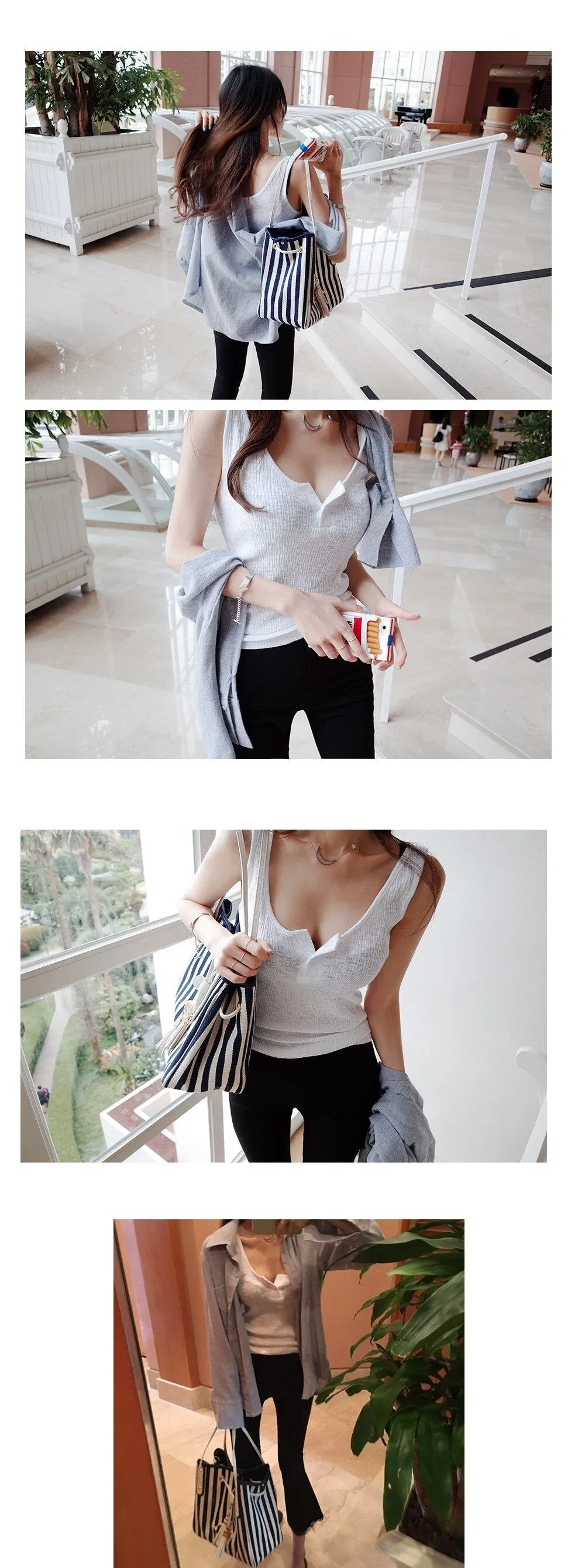 Halter Bandage Sexy Crop Solid Cotton Tank Vest Slim Skinny Solid Sleeveless