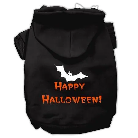 Happy Halloween Screen Print Pet Hoodies Black XXL (18)