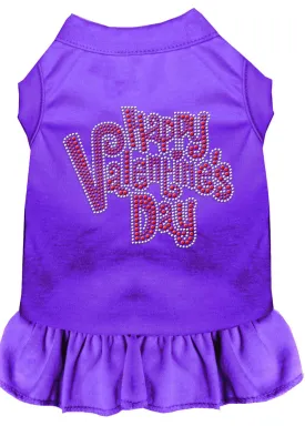 Happy Valentines Day Rhinestone Dress Purple 4x (22)