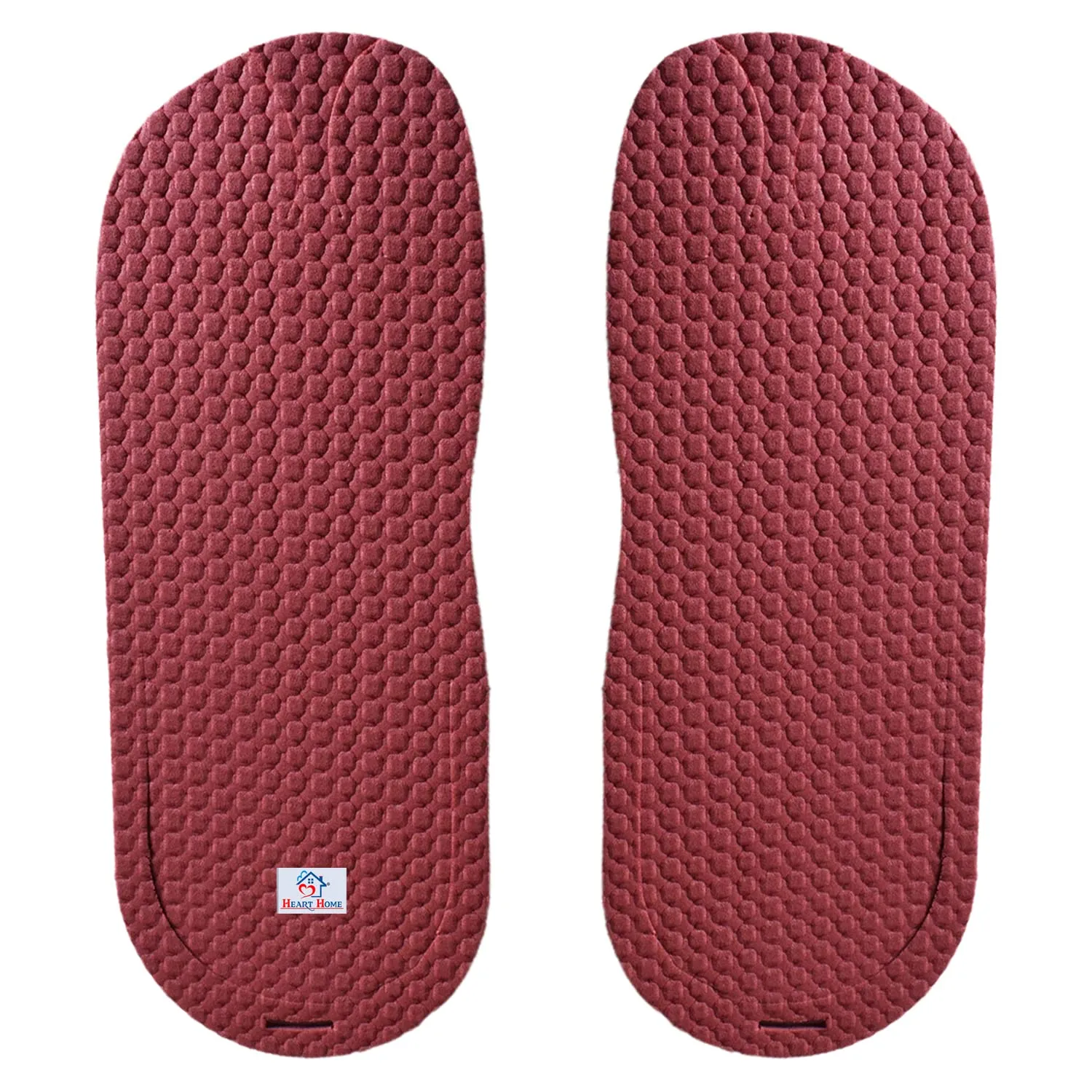 Heart Home Rubber Bathroom Slipper for Men & Women 1 Pair (Red) 54HH4208.