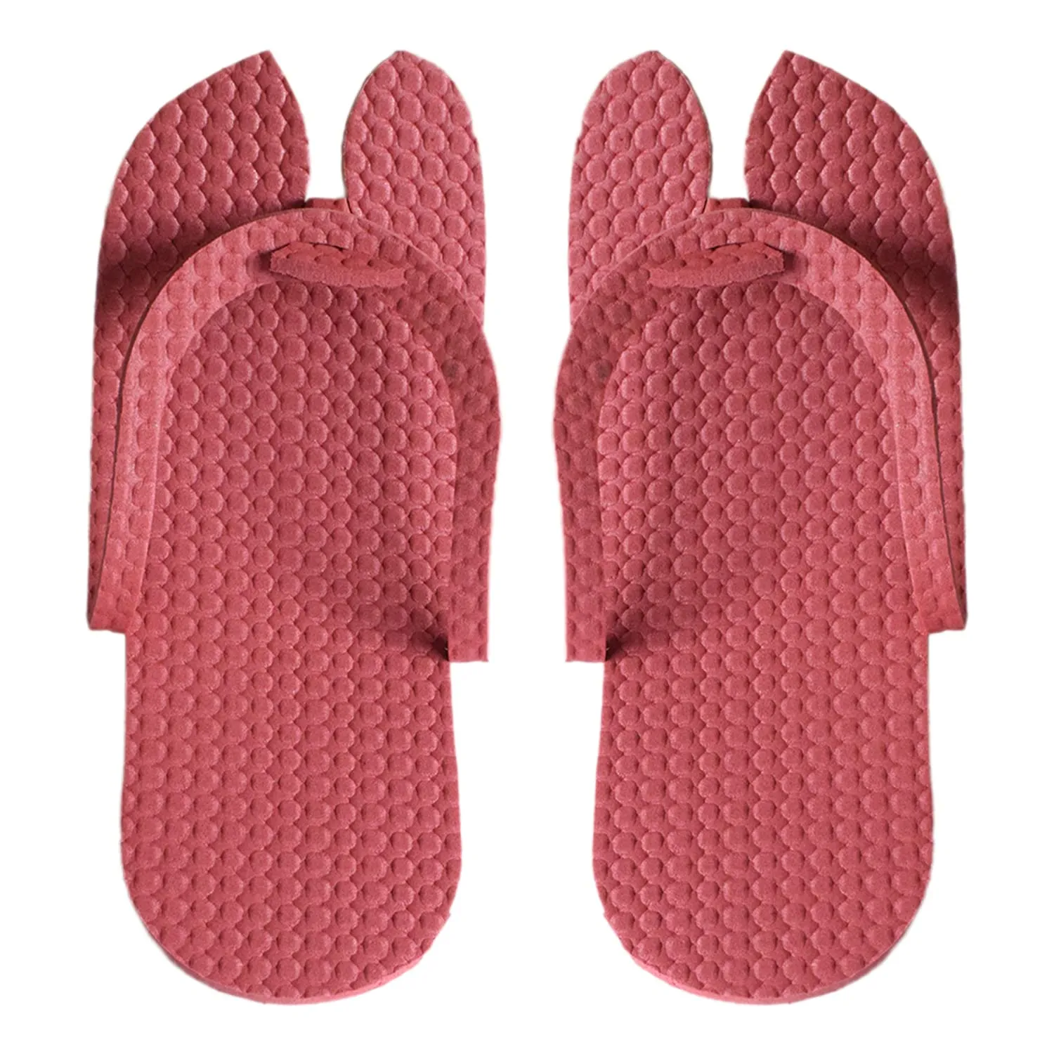 Heart Home Rubber Bathroom Slipper for Men & Women 2 Pair (Red) 54HH4209.