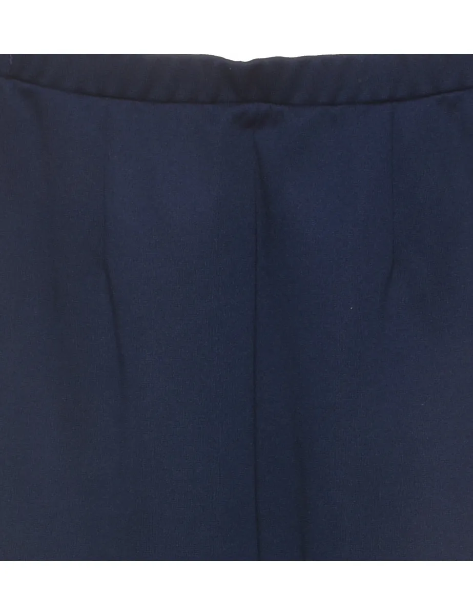 High Waist Navy Trousers - W28 L30