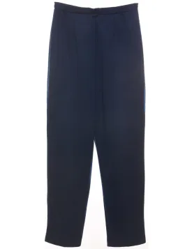 High Waist Navy Trousers - W28 L30