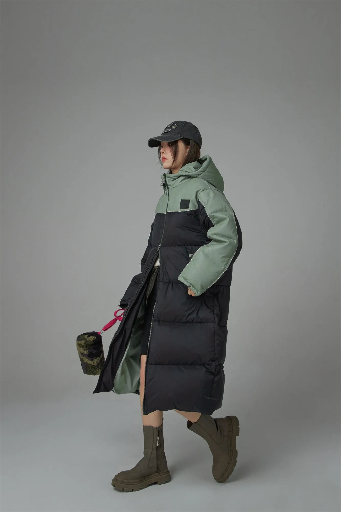 Hoodie Duck Down Long Padding Coat